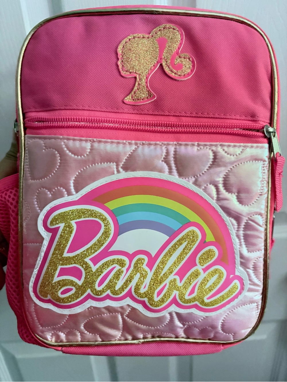 Mattel Barbie Hot Pink Backpack with Gold Trim